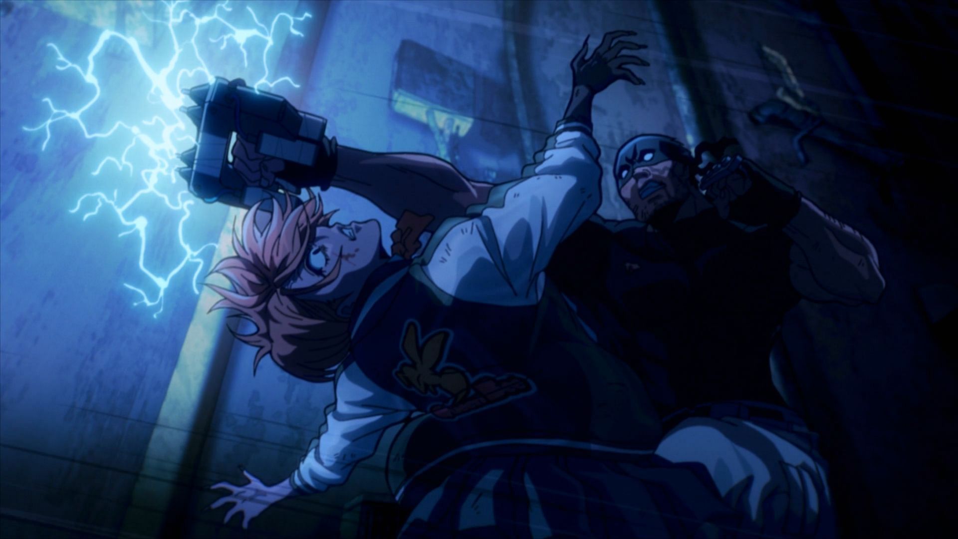 Kuinvs. Knuckleduster in My Hero Academia: Vigilantes episode 12 (Image via Bones Film)
